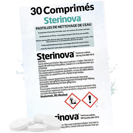 JB White Puritabs Sterinova 30x Pastille Purification Eau pour Rameur Compatible avec Waterrower