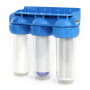 Naturewater NW-BR10B4 – Système de filtration 3 Étapes – 20,67 mm 1/2" – avec Filtre à sédiments Charbon actif Bioc et Granulés 