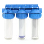 Naturewater NW-BR10B4 – Système de filtration 3 Étapes – 20,67 mm 1/2" – avec Filtre à sédiments Charbon actif Bioc et Granulés 