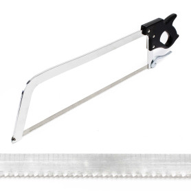 Wiltec Scie Boucher professionnelle XL – 600 x 26 x 160 mm – Lame de 43 cm – avec Poignée antidérapante en PVC – Outil de Cuisin