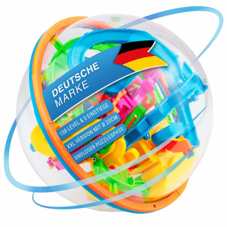Goods & Gadgets Magic Maze Labyrinthe 3D à boule 20 cm Taille XXL Jeu d’adresse