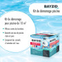 BAYZID® kit de démarrage pour Piscine 7 pièces pour l'entretien de l'eau avec granulés de Chlore pour Piscine, PH Minus et Multi