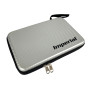 Imperial Hardcase Mallette de Tennis de Table | Argent | Aspect Carbone | Espace pour Deux Raquettes et Accessoires | Résistant