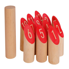 Ocean 5 - Kubb - Jeu de Lancer avec Chiffres pour Jouer à l'extérieur - Jeu en Bois Vikings de Scandinavie - Le Jeu d'adresse po