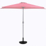 Demi-Pied de Parasol Noir Demi-Cercle Aspect Fonte Vintage et Motifs Floraux