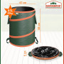 GARDEBRUK - 3x Sac de déchets de jardin 85L max. 30kg par sac tissu renforcé hydrofuge ordures bac