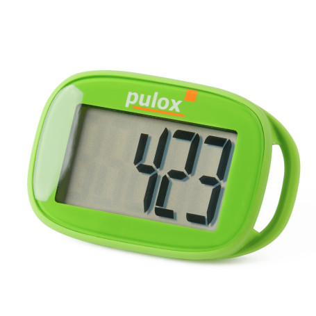 Pulox Podomètre PS-100 - Pédomètre Simple et précis avec Capteur 3D sans Application en Vert