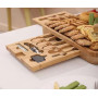 Planche à Fromage en Bambou et Ensemble de Couteaux Bols en céramique Ouvre-vin Plateau de Service