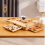 Planche à Fromage en Bambou et Ensemble de Couteaux Bols en céramique Ouvre-vin Plateau de Service