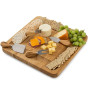Planche à Fromage en Bambou et Ensemble de Couteaux Bols en céramique Ouvre-vin Plateau de Service