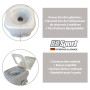 BB Sport WC Portable Camping 20 litres WC Chimique 400 x 345 x 440 mm Toilette Mobile Caravane Hauteur D'assise Confortable 44 c