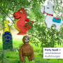 ILP Pinata Dragon - Amusant Pour Les Jeux De Fête D'Anniversaire Pour Enfants - Piñata - Avec Baton Pinata et Masque - 40 x 10 x