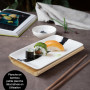 Moritz & Moritz Service à sushi pour 2 personnes - 10 pièces - Set de service à sushi avec 2 assiettes à sushi, 2 petits bols et