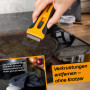 Hinrichs Grattoir pour plaque vitrocéramique - Racloir vitrocéramique - Avec 25 lames - Raclette plaque de cuisson - Grattoir de