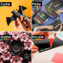 OfficeTree 60x Papier Noir Cartonné A4 300g - Papier Carton Noir pour Bricolage, Découpage & Scrapbooking - Papier Cartonné Noir