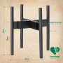 Rubberneck Support de Plantes en Bambou - Support pour Pots de Fleurs Réglable en Bambou - pour l'Intérieur et l'Extérieur - Noi