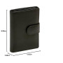 LEAS Porte-cartes Protection RFID Blocage avec boîte à Cadeau en cuir véritable, noir Card-Collection''