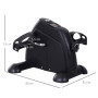 HOMCOM Vélo d'appartement Mini Bike Vélo d'entraînement à pédales Appareil à vélo avec écran LCD Fonte Noire 35 x 40 x 31 cm
