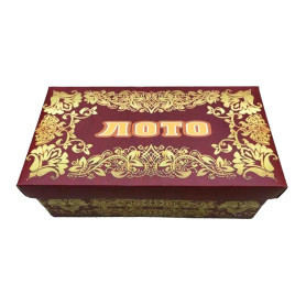 GMMH Jeu de loto russe (Loto) avec figurines en bois - Jeu de bingo familial pour enfants à partir de 6 ans et adultes (carton m