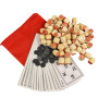 GMMH Jeu de loto russe (Loto) avec figurines en bois - Jeu de bingo familial pour enfants à partir de 6 ans et adultes (carton m