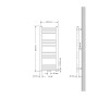 ECD Germany Radiateur Design Sahara Non Electrique - 300 x 800 mm - Blanc - Connexion Central - sans Kit de Raccordement - Forme