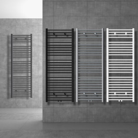 ECD Germany Radiateur Design Sahara Non Electrique - 400 x 800 mm - Blanc - Connexion Central - sans Kit de Raccordement - Forme