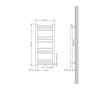 ECD Germany Radiateur Design Sahara Non Electrique - 400 x 800 mm - Blanc - Connexion Central - sans Kit de Raccordement - Forme