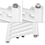 ECD Germany Radiateur Design Sahara Non Electrique - 400 x 800 mm - Blanc - Connexion Central - sans Kit de Raccordement - Forme
