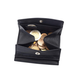 Petit RFID Portefeuille Homme et Femme avec Compartiment pour la Monnaie carré typique LEAS