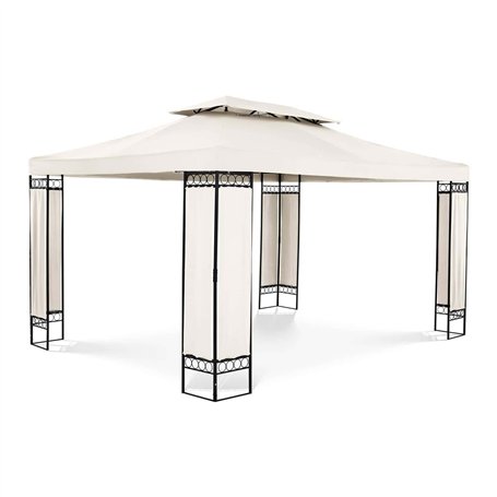 Uniprodo Pergola De Jardin Terrasse en Kit Tonnelle Store Toiture UNI_PERGOLA_3X4BF (3 x 4 m
