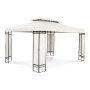 Uniprodo Pergola De Jardin Terrasse en Kit Tonnelle Store Toiture UNI_PERGOLA_3X4BF (3 x 4 m