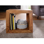 FineBuy Étagère Debout Bois Massif Sheesham 44 x 44 x 33 cm étagère Petite carré | Étagère en Bois véritable Cube - Table d'appo