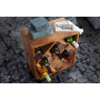 FineBuy casier à vin Bois Massif Porte-Bouteilles de vin Sheesham 40 x 40 x 25 cm | Casier à Bouteilles pour 8 Bouteilles - Rang