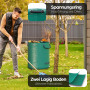 Alaskaprint Lot de 3 sacs à déchets de jardin 272 l autoportant avec double fond et lignes de couture supplémentaires,Stable,Imp