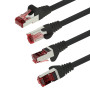 1aTTack.de - 10x 10m câble de brassage CAT6 S/FTP PIMF blindage CAT.6 câble réseau RJ45 câble Ethernet DSL LAN routeur commutate