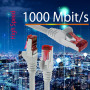 1aTTack.de - 1x 5m câble patch CAT6 S/FTP blindage PIMF câble réseau CAT.6 RJ45 câble Ethernet routeur DSL LAN commutateur modem