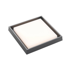 LED Plafonnier extérieur Birta (Moderne) en Gris Aluminium