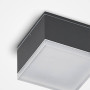 LED Plafonnier extérieur Mathea (Moderne) en Noir Aluminium (1 lampe,à), Luminaire d’extérieur pour le jardin, la terrasse, balc