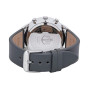 PAUL HEWITT Montre Homme chronomètre Chrono Line Midnight Ocean - Montre en INOX (argenté) avec Chrono et Bracelet en Cuir (Gris