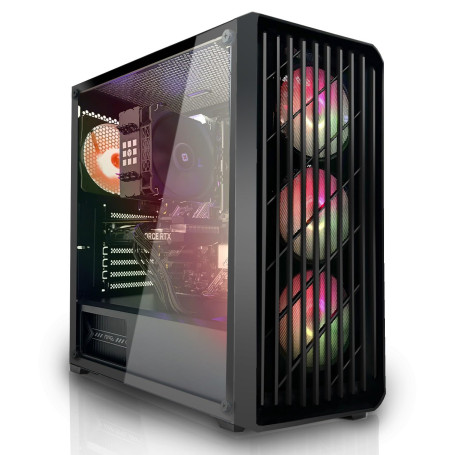 SYSTEMTREFF PC Gamer Basique AMD Ryzen 7 5700G 8x4.6GHz | AMD Radeon RX Vega 8 | 1To M.2 NVMe + 1To HDD | 32Go DDR4 RAM | Window