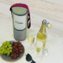 Lot de 3 sacs isothermes pour bouteilles (vert clair, bleu clair) jusqu'à 1,5 l, 12 x 32 cm, glacière, sac isotherme avec bandou