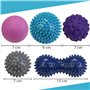 ALPIDEX Balle de massage set de 5 balles à picots lacrosse triggerpoint différents degrés de dureté pour le dos jambes pieds mai