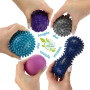 ALPIDEX Balle de massage set de 5 balles à picots lacrosse triggerpoint différents degrés de dureté pour le dos jambes pieds mai