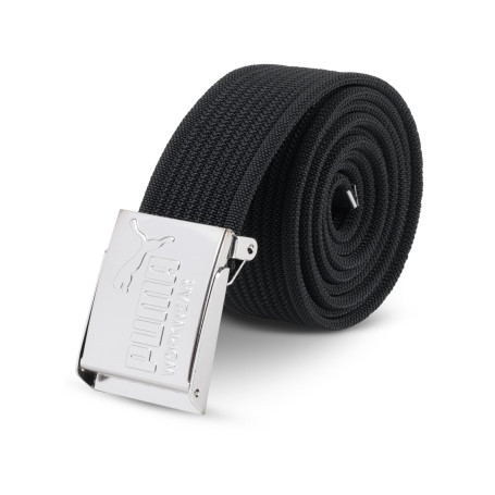 PUMA Workwear Ceinture Homme Noire – Ajustable en Continu - Sans Trou - Avec Boucle à Clip - Robuste & Résistante - Longueur : 1