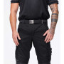 PUMA Workwear Ceinture Homme Noire – Ajustable en Continu - Sans Trou - Avec Boucle à Clip - Robuste & Résistante - Longueur : 1