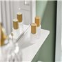 SoBuy Miroir Mural, Meuble Rangement Salle de Bain, Miroir Carré avec 1 étagère Plateau, pour Salle de Bain, Entrée, Chambre, Bl