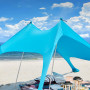 SoBuy Abri de Plage Lycra Polyester UPF30, Tente de Plage Portable, Parasol de Plage, Ombre Tente, Auvent de Plage avec Sac de T