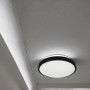 ADAKAT Plafonnier Applique IP54, Détecteur de Mouvement HF, 2X E27, Structure Métallique, Noir
