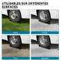 XPOtool Lot de 2 Cales de roue – 220 x 90 x 110 mm – en HDPE robuste – Capacité max. 1,6 t – Sabot d’arrêt automobile pour Véhic
