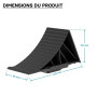 XPOtool Lot de 2 Cales de roue – 220 x 90 x 110 mm – en HDPE robuste – Capacité max. 1,6 t – Sabot d’arrêt automobile pour Véhic
